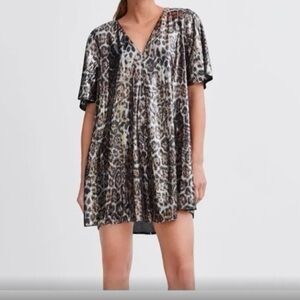 Zara leopard sequin dress